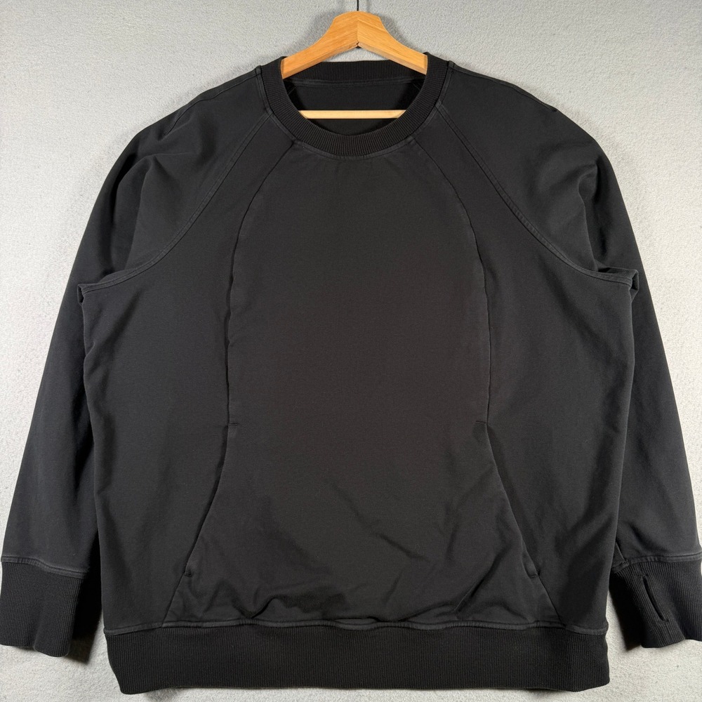 Lululemon Perfectly Oversized Crewneck Sweatshirt Black Size 20 W3DNSS